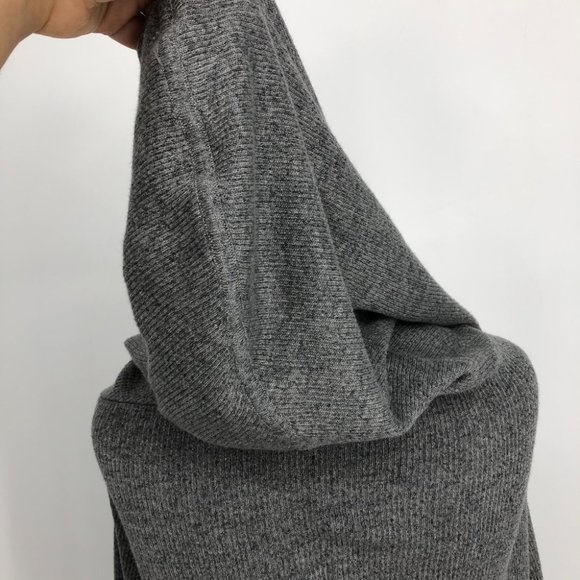 Lululemon Heathered Medium Grey / Slate Cabin Yogi Wrap Reversible, Hooded, ~M - Picture 14 of 16